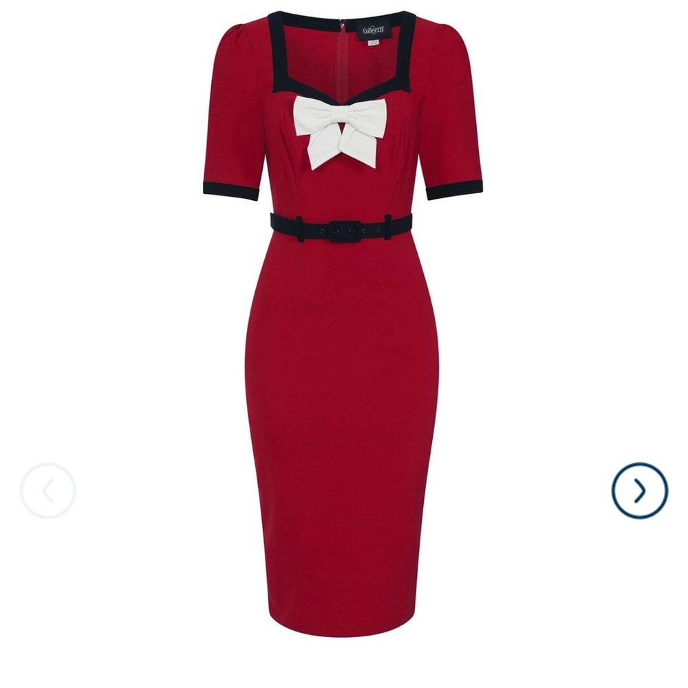 New with tags Collectif Sadie COLLECTIF Retro 50s Pencil Dress (Red)